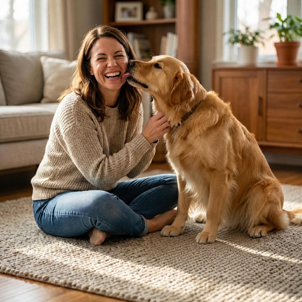 Dog parent with their dog
